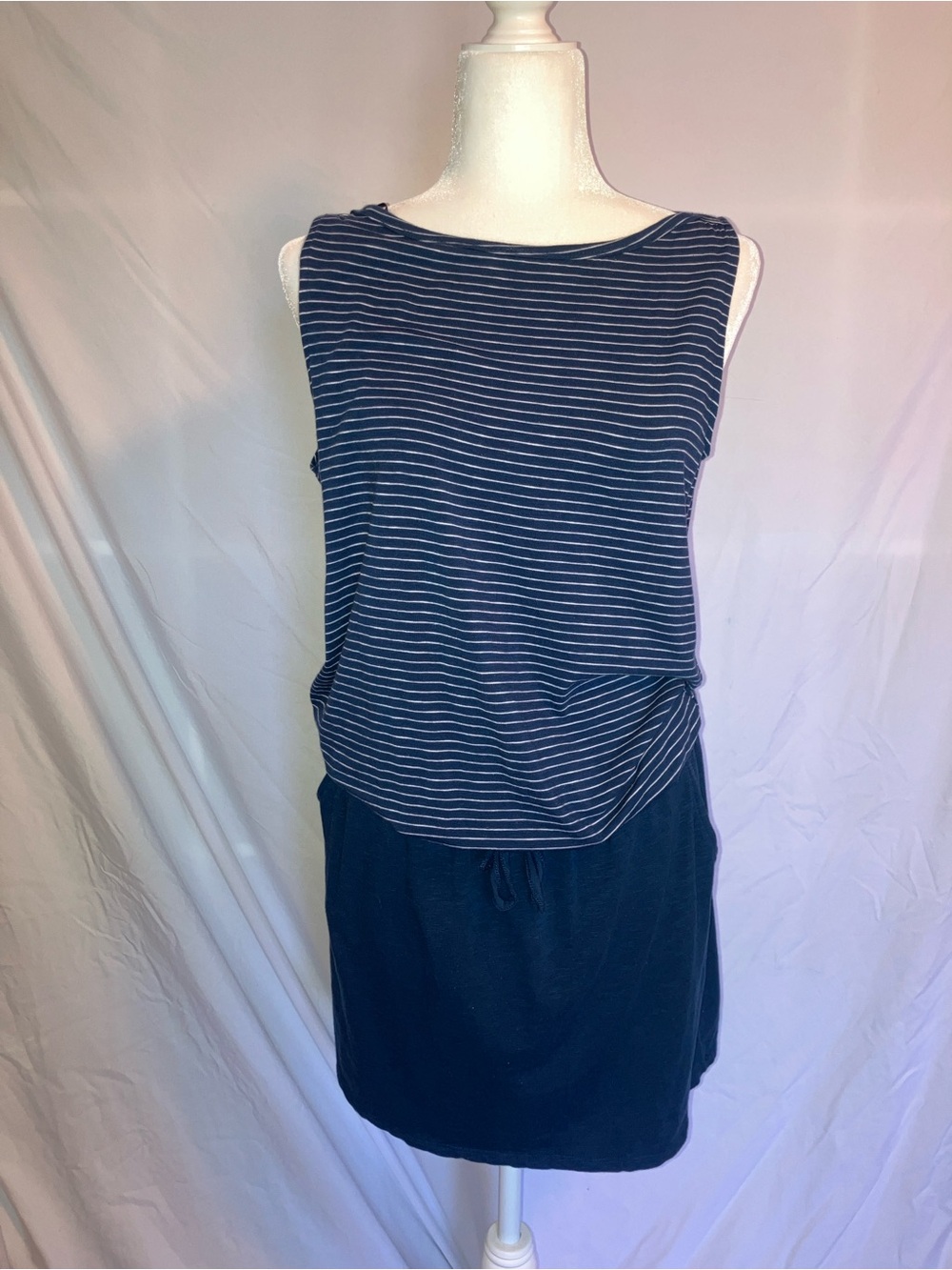 Carve Designs Mandy Navy Blue sleeveless dress size small